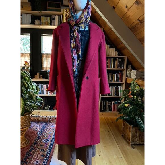 Red Wool Coat Vintage - Picture 8 of 8